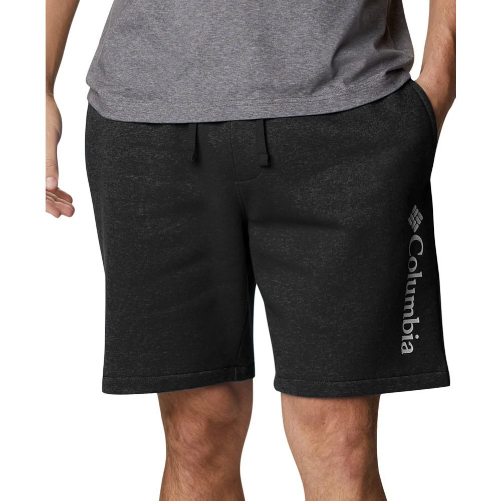 商品Columbia|Men's Trek Relaxed-Fit Stretch Logo-Print Fleece Shorts,价格¥184,第1张图片
