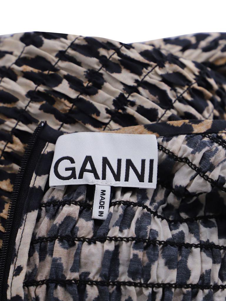 商品[二手商品] Ganni|Ganni Leopard Print Smocked Peplum Top In Animal Print Cotton,价格¥814,第4张图片详细描述