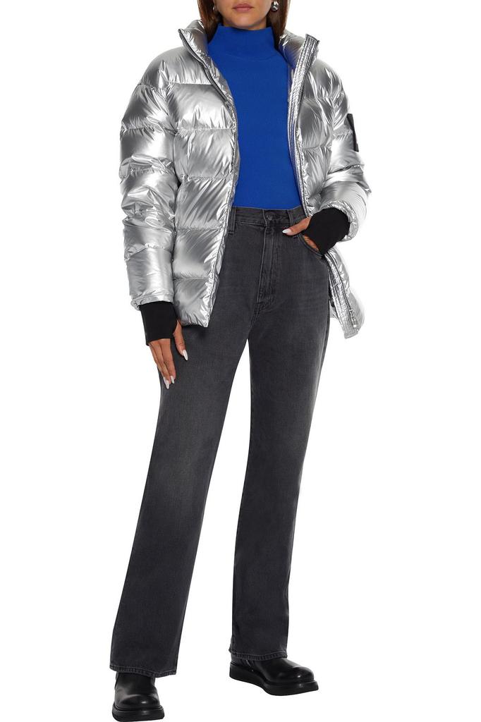 女式 Replin 绗缝金属感软壳面料夹克 商品第2张图片规格展示