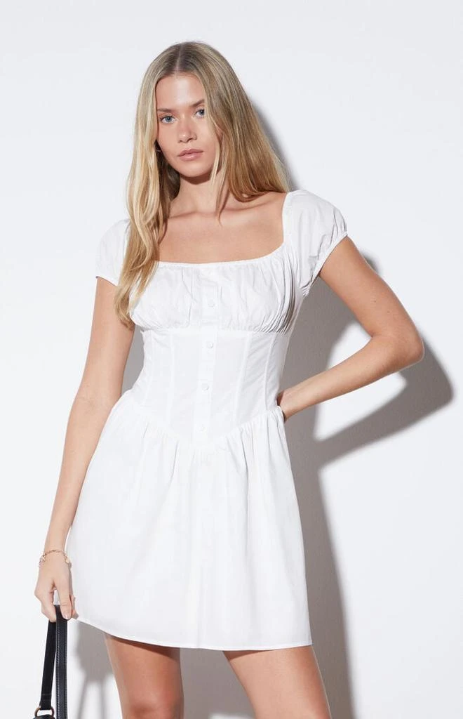 商品LA Hearts|Off-The-Shoulder Button Mini Dress,价格¥175,第1张图片