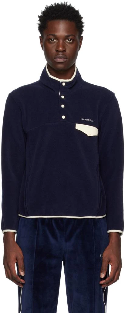 商品Sporty & Rich|Navy Serif Sweatshirt,价格¥534,第1张图片