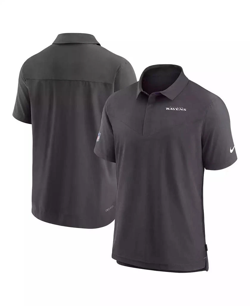 商品NIKE|Men's Black Baltimore Ravens Sideline Lockup Performance Polo Shirt,价格¥458,第1张图片