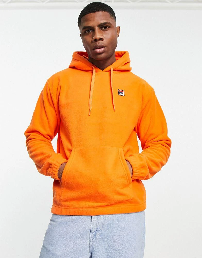 商品Fila|Fila fleece hoodie with logo in orange,价格¥264,第3张图片详细描述