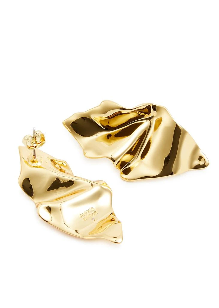 商品Alexis Bittar|Crumpled 14kt gold-plated earrings,价格¥1604,第3张图片详细描述