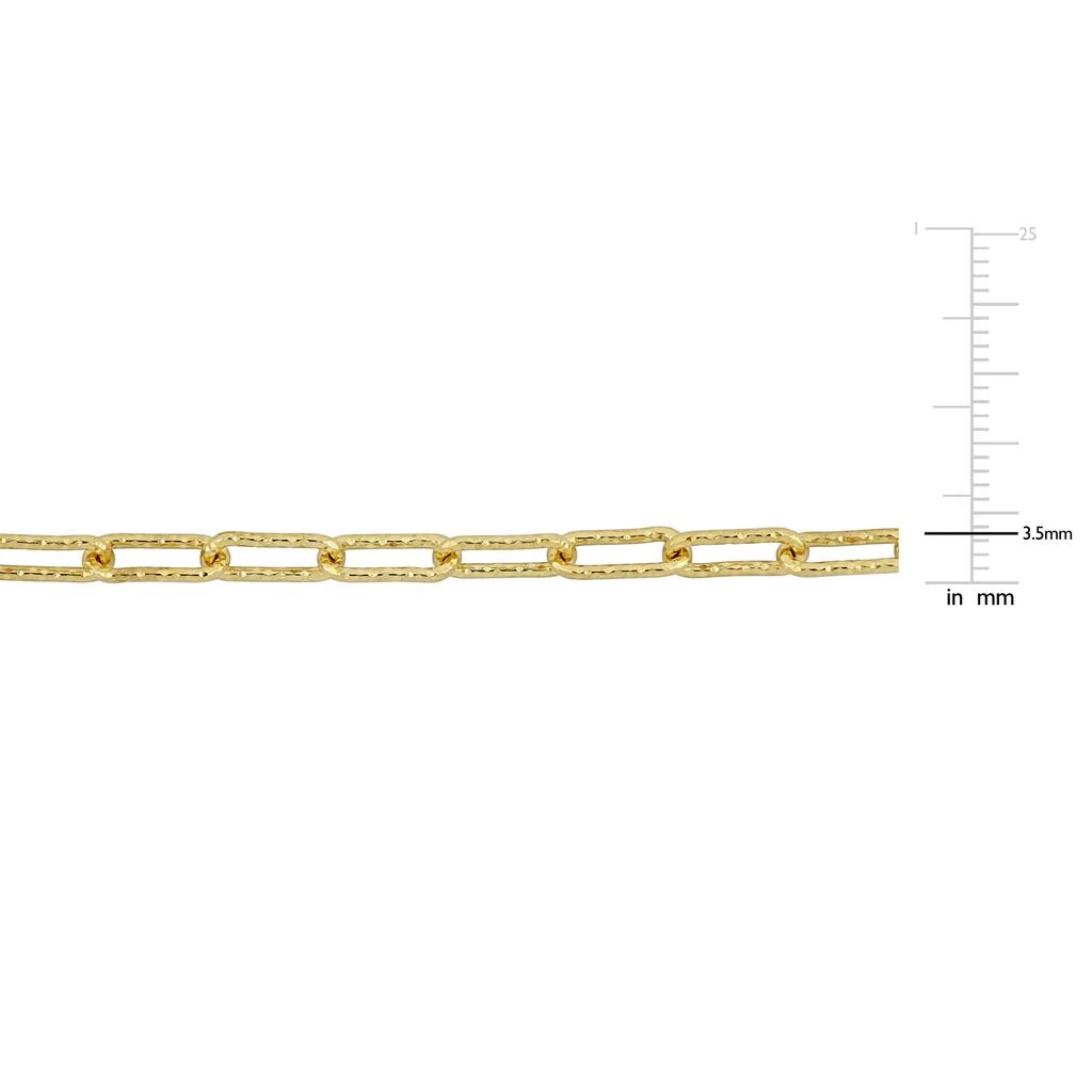 商品Mimi & Max|3.5mm Fancy Paperclip Chain Necklace in Yellow Plated Sterling Silver - 18 in,价格¥396,第4张图片详细描述