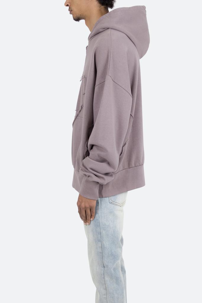 商品MNML|Washed Paneled Hoodie - Purple,价格¥434,第6张图片详细描述