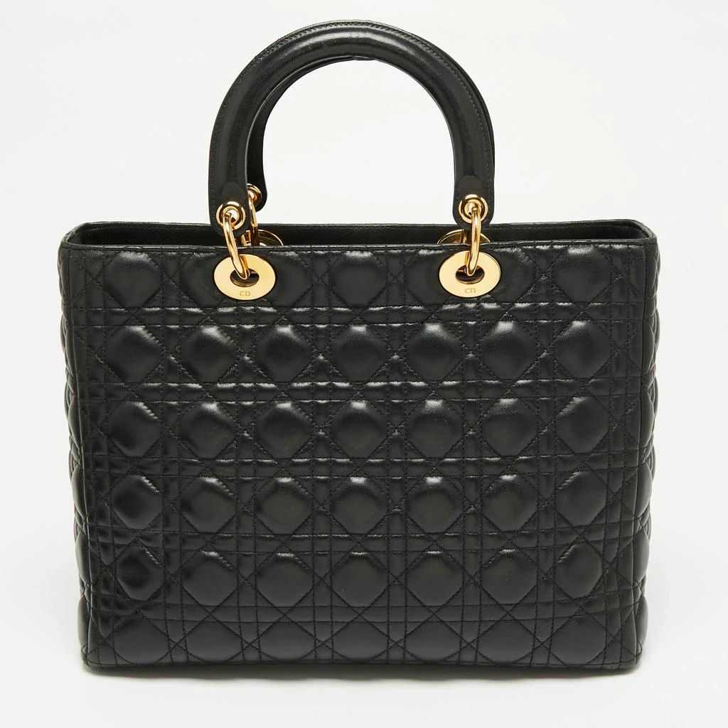 商品[二手商品] Dior|Dior Black Cannage Leather Large Lady Dior Tote,价格¥14585,第4张图片详细描述