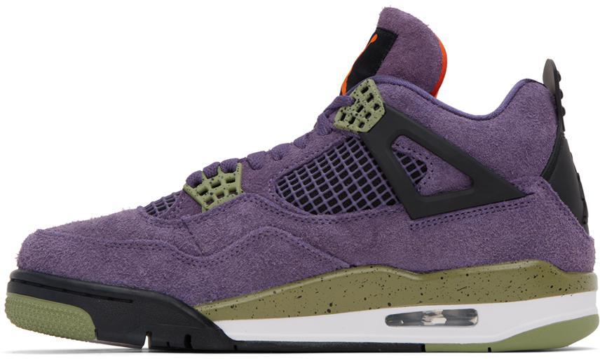 商品Jordan|Purple Air Jordan 4 Retro Sneakers,价格¥1414,第5张图片详细描述