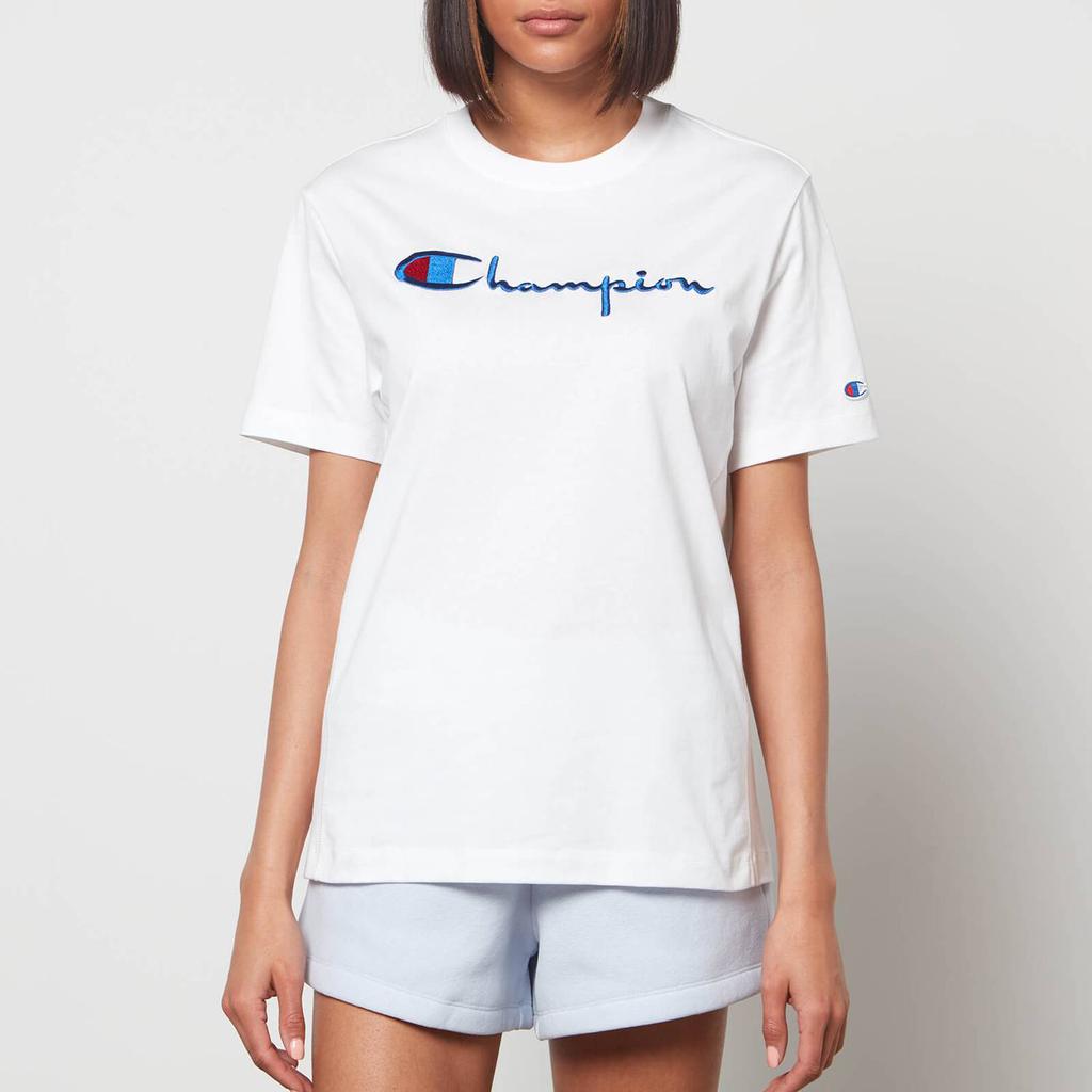 Champion Women's Regular Large Logo T-Shirt - White商品第1张图片规格展示