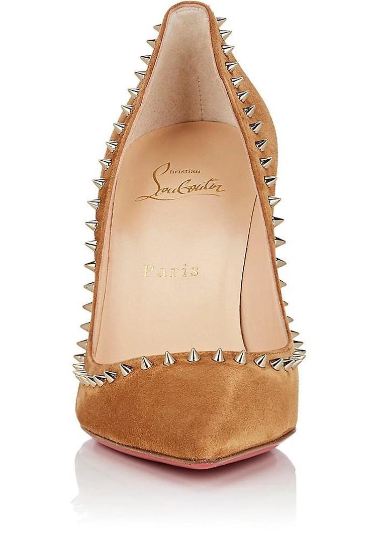 商品Christian Louboutin|麂皮铆钉红底鞋,价格¥6230,第4张图片详细描述