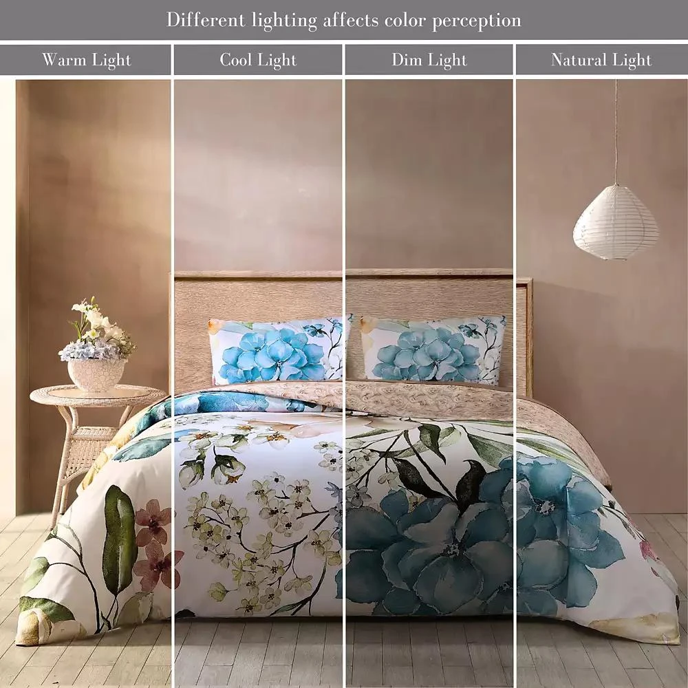 商品Bebejan|Maia Bedding 200 Thread Count 100% Cotton Sateen 3 Piece Reversible Queen Duvet Cover Set,价格¥896,第3张图片详细描述