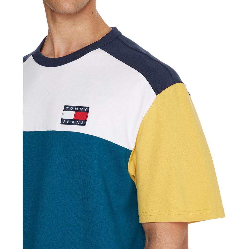 Men's Colorblocked Badge Short Sleeve T-shirt商品第3张图片规格展示