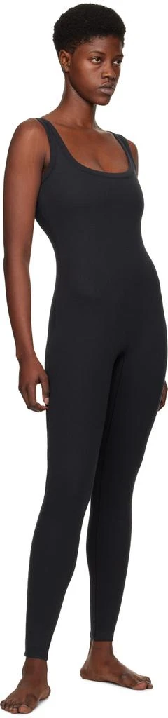 商品SKIMS|Black Cotton Rib Tank Catsuit Jumpsuit,价格¥671,第4张图片详细描述