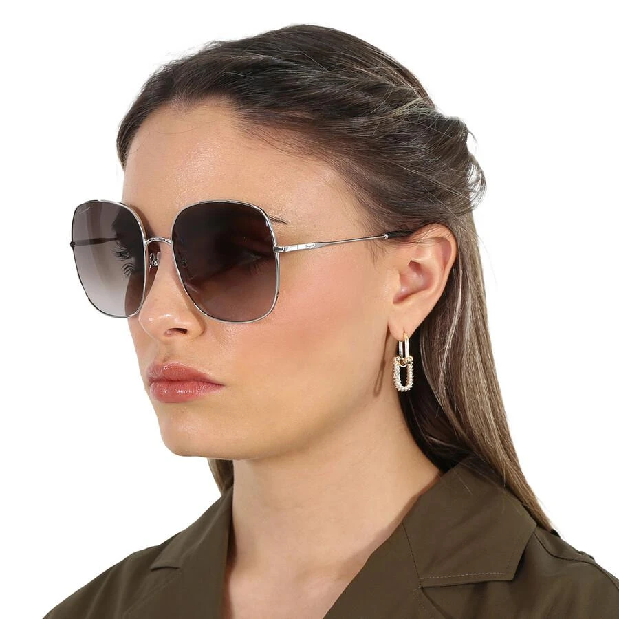 商品Salvatore Ferragamo|菲拉格慕 灰色渐变方形女士太阳镜 SF300S 041 59,价格¥585,第2张图片详细描述