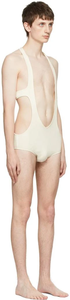 商品Rick Owens|White Organic Cotton One-Piece Swimsuit,价格¥1081,第2张图片详细描述