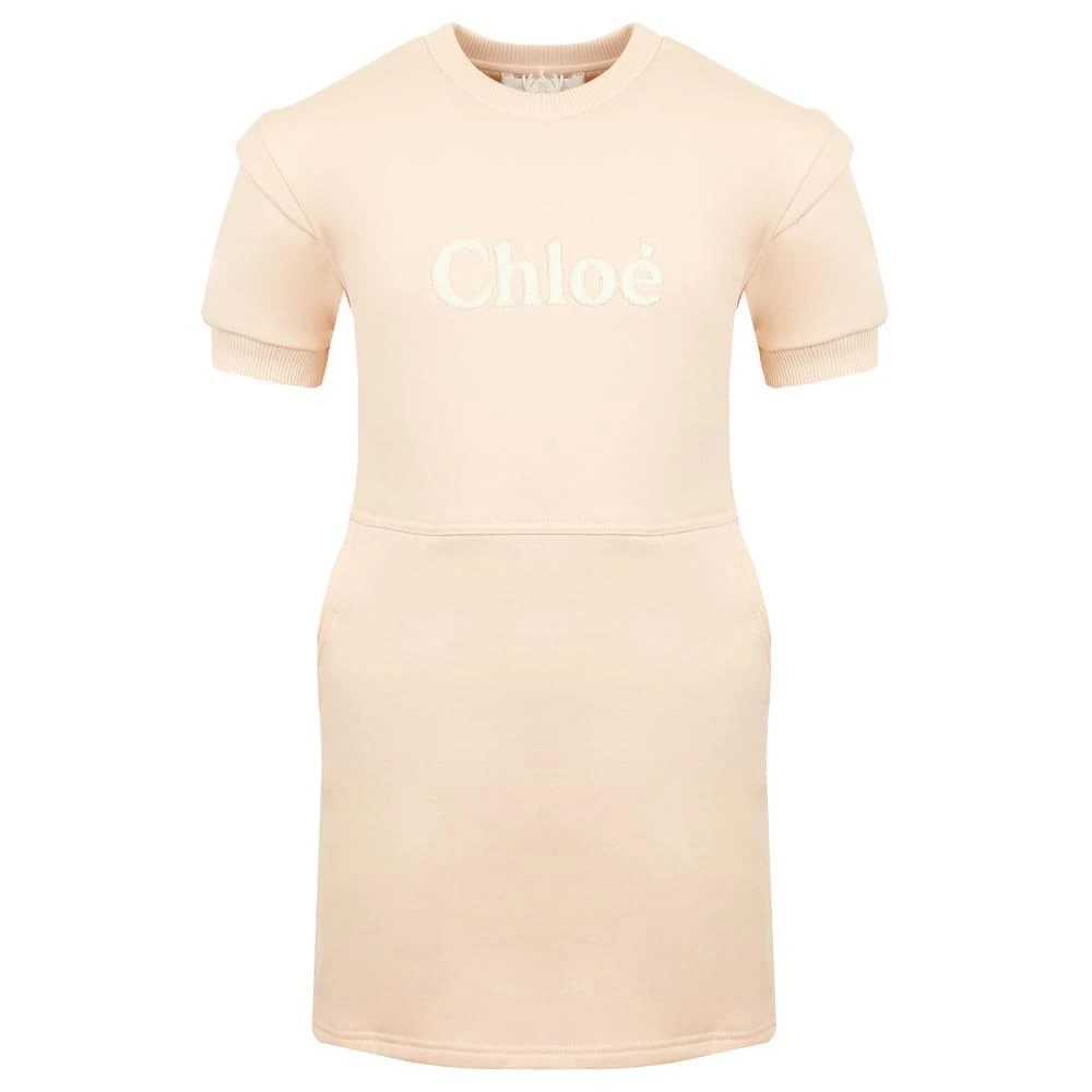 商品Chloé|Girls Sweatshirt Dress Pale Pink,价格¥404,第1张图片