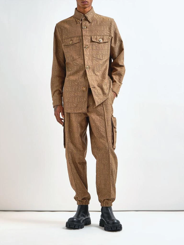 商品Versace|Monogram Cotton Blend Cargo Pants,价格¥4434,第1张图片详细描述