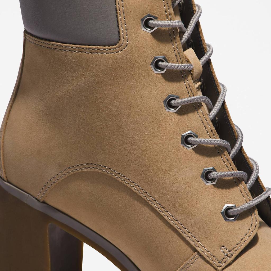 商品Timberland|Timberland Women's Allington 6In Nubuck Lace Up Heeled Boots - Light Taupe,价格¥963,第6张图片详细描述