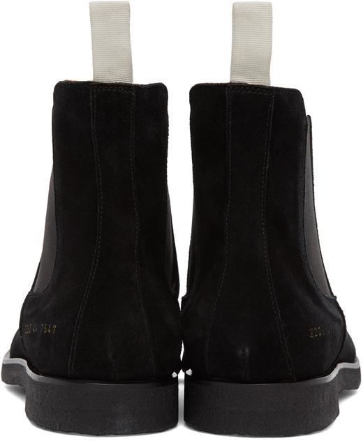 商品Common Projects|Black Suede Chelsea Boots,价格¥4250,第6张图片详细描述