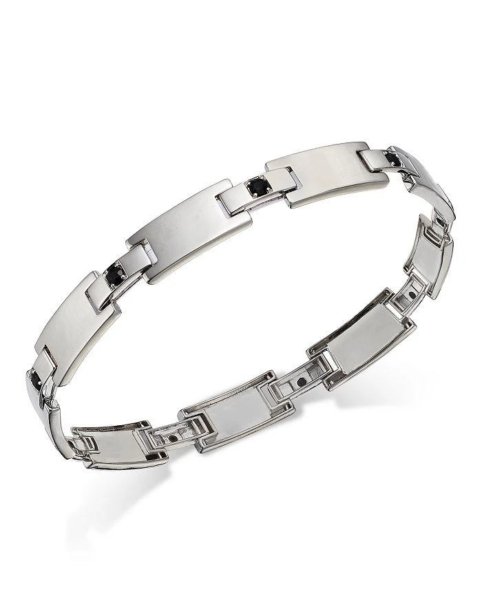 商品Bloomingdale's|Men's Onyx Link Bracelet 14K White Gold,价格¥35126,第1张图片