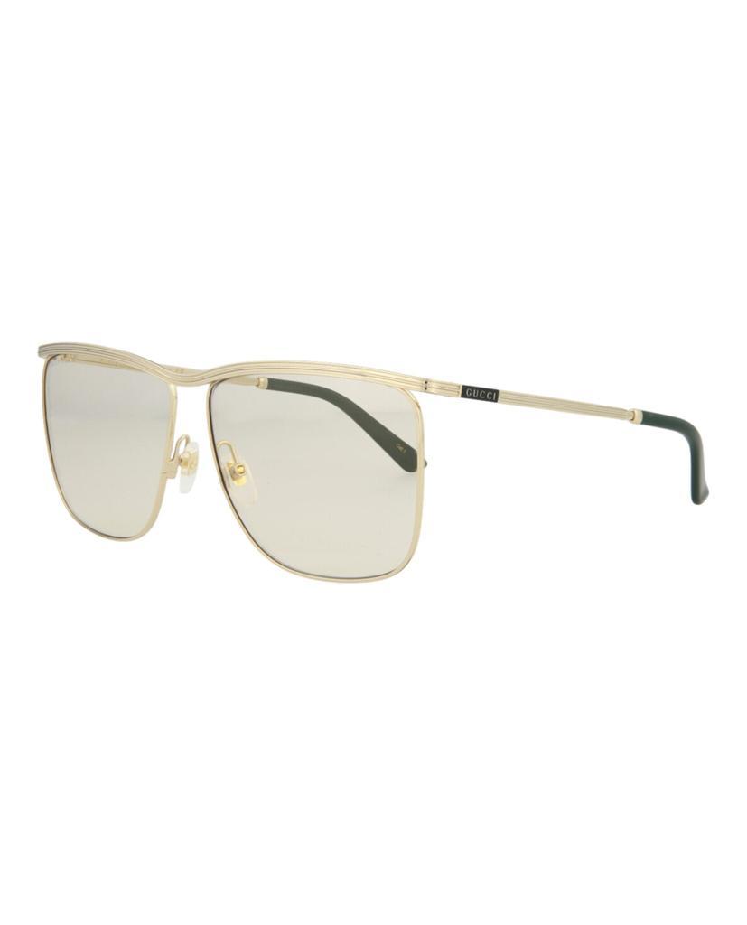 商品Gucci|Square-Frame Metal Sunglasses,价格¥1344,第4张图片详细描述