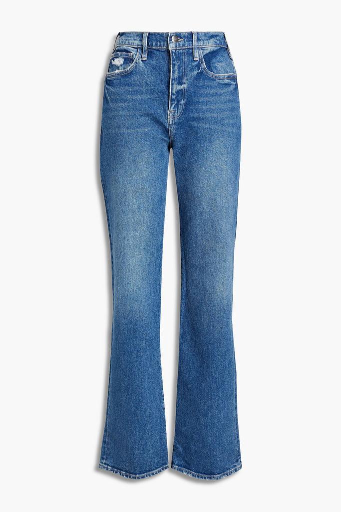 Le Jane distressed high-rise straight-leg jeans商品第3张图片规格展示
