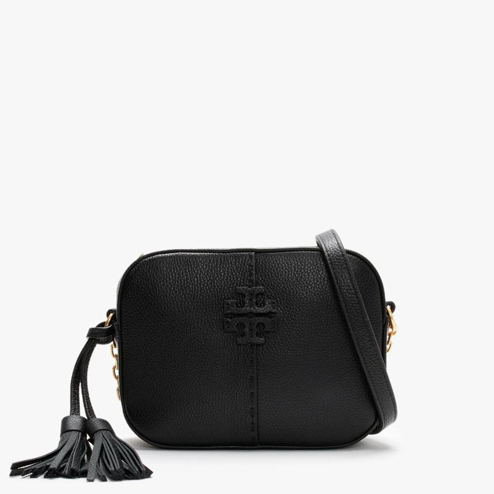 商品Tory Burch|McGraw II Black Leather Camera Bag,价格¥2912,第1张图片