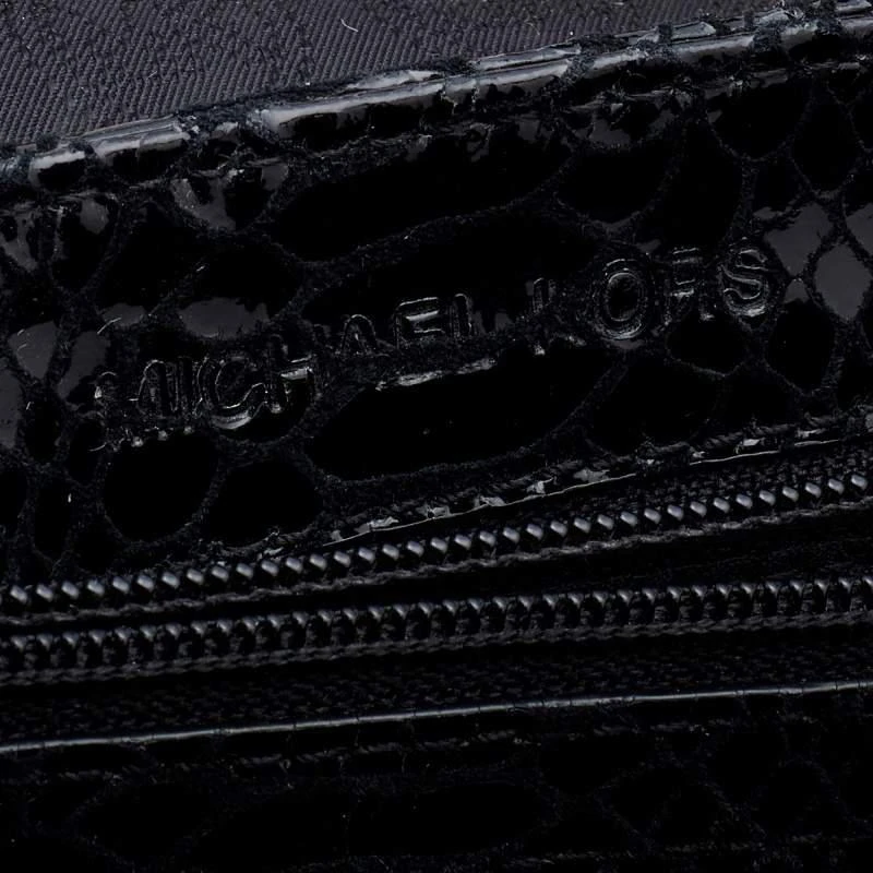 Michael Kors Black Python Effect Leather Sloan Shoulder Bag 商品