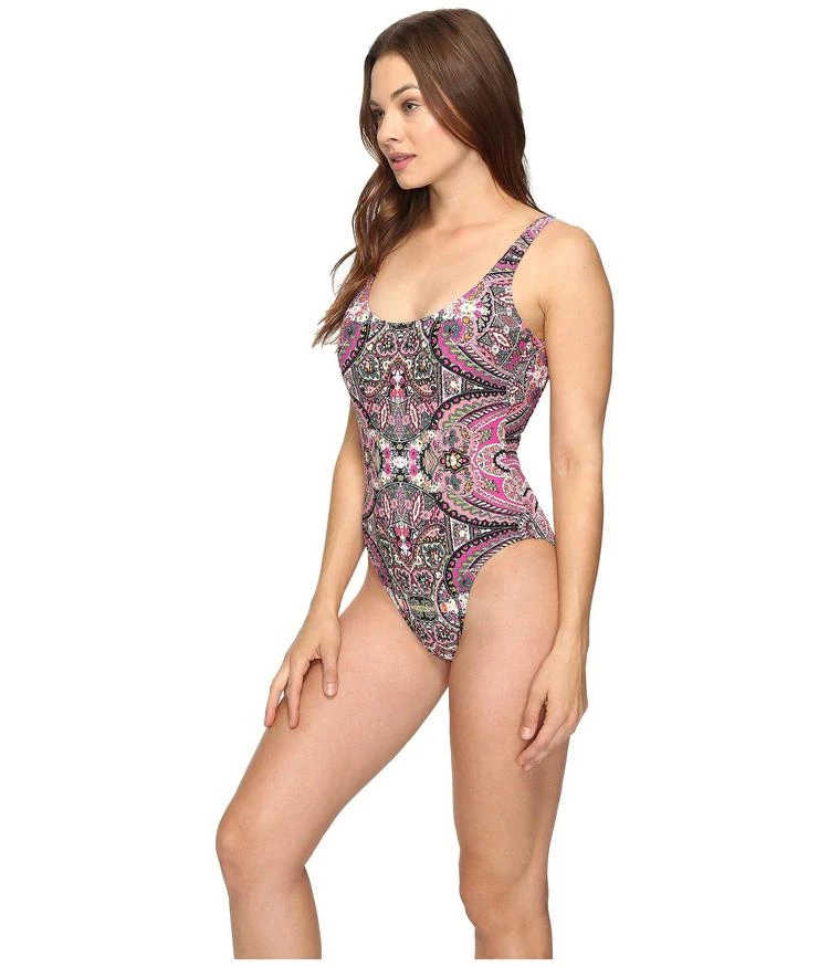 商品Lucky Brand|Tapestry High Leg Tank Maillot One-Piece,价格¥261,第2张图片详细描述