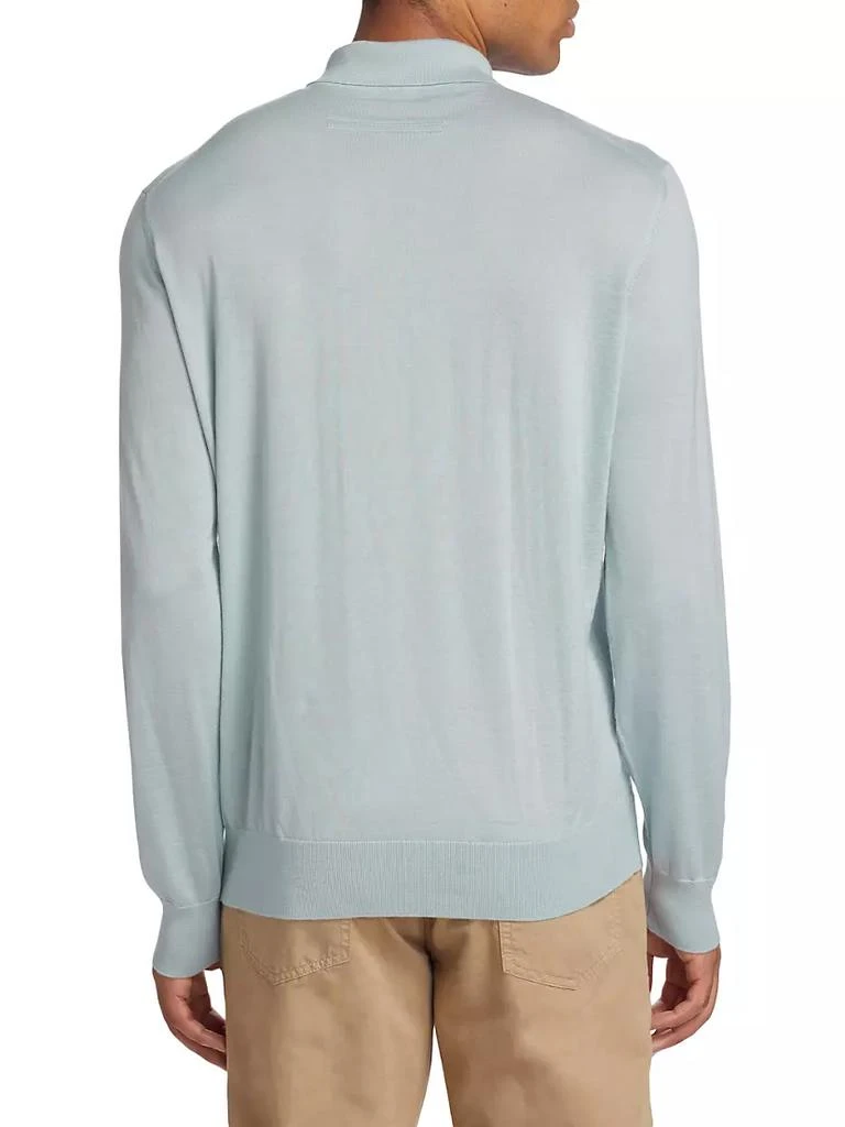 商品Zegna|Cashmere-Silk Polo Sweater,价格¥9520,第4张图片详细描述