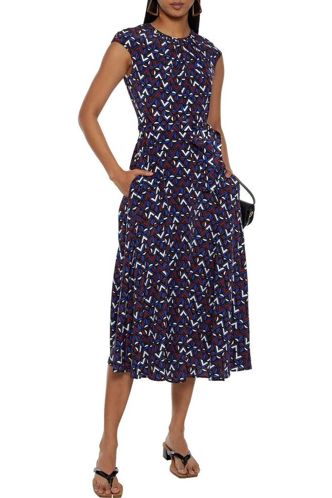 商品Weekend Max Mara|Ragtime belted printed silk crepe de chine midi dress,价格¥1114,第4张图片详细描述