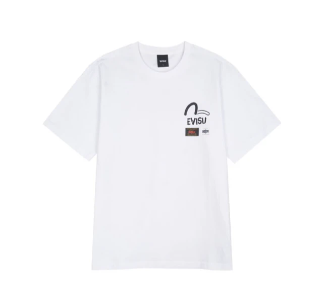 【享贝家】ZY-（预售款）EVISU 福神 胸前字母小标休闲圆领短袖T恤 男女同款 EV5UTS901 商品