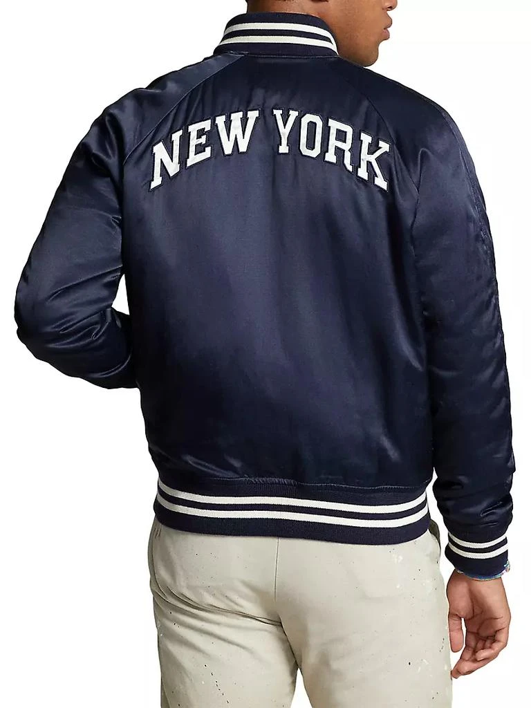 商品Ralph Lauren|Patchwork Cotton-Blend Bomber Jacket,价格¥5141,第4张图片详细描述
