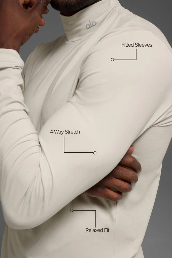商品Alo|Conquer Reform Mock Neck Long Sleeve - White,价格¥747,第2张图片详细描述