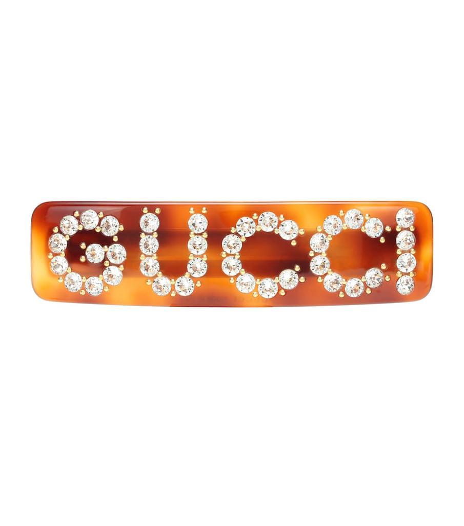 商品Gucci|Logo水晶缀饰发夹,价格¥3944,第1张图片