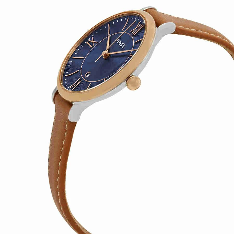 商品Fossil|Jacqueline Blue Dial Ladies Leather Watch ES4274,价格¥509,第2张图片详细描述