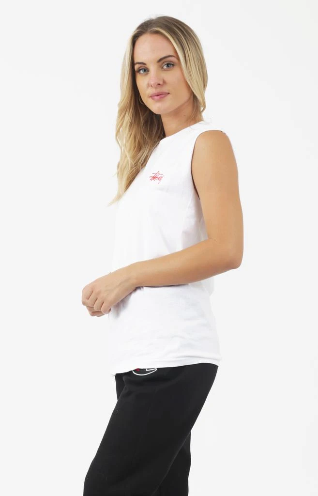 商品STUSSY|Basic Stussy Raw Muscle Tee - White,价格¥145,第2张图片详细描述