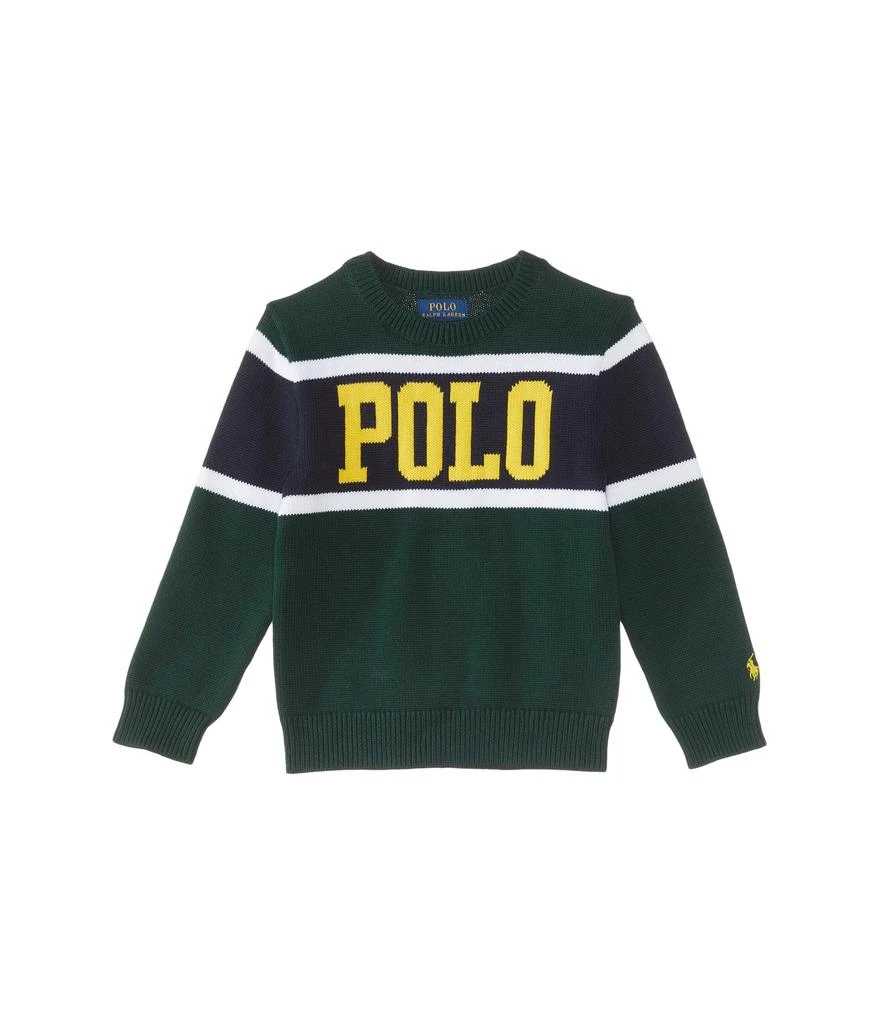 商品Ralph Lauren|Logo Cotton Sweater (Toddler/Little Kids),价格¥473,第1张图片