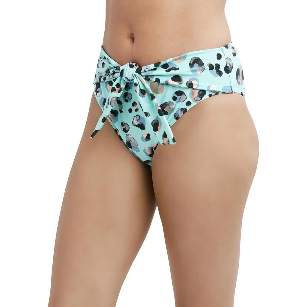 商品BCBG|BCBGeneration Leah Women's Printed High Waisted Knot Front Bikini Bottom,价格¥54,第2张图片详细描述