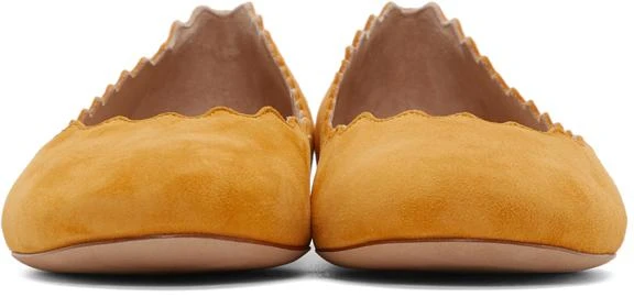 商品Chloé|Orange Suede Lauren Flats,价格¥2045,第2张图片详细描述