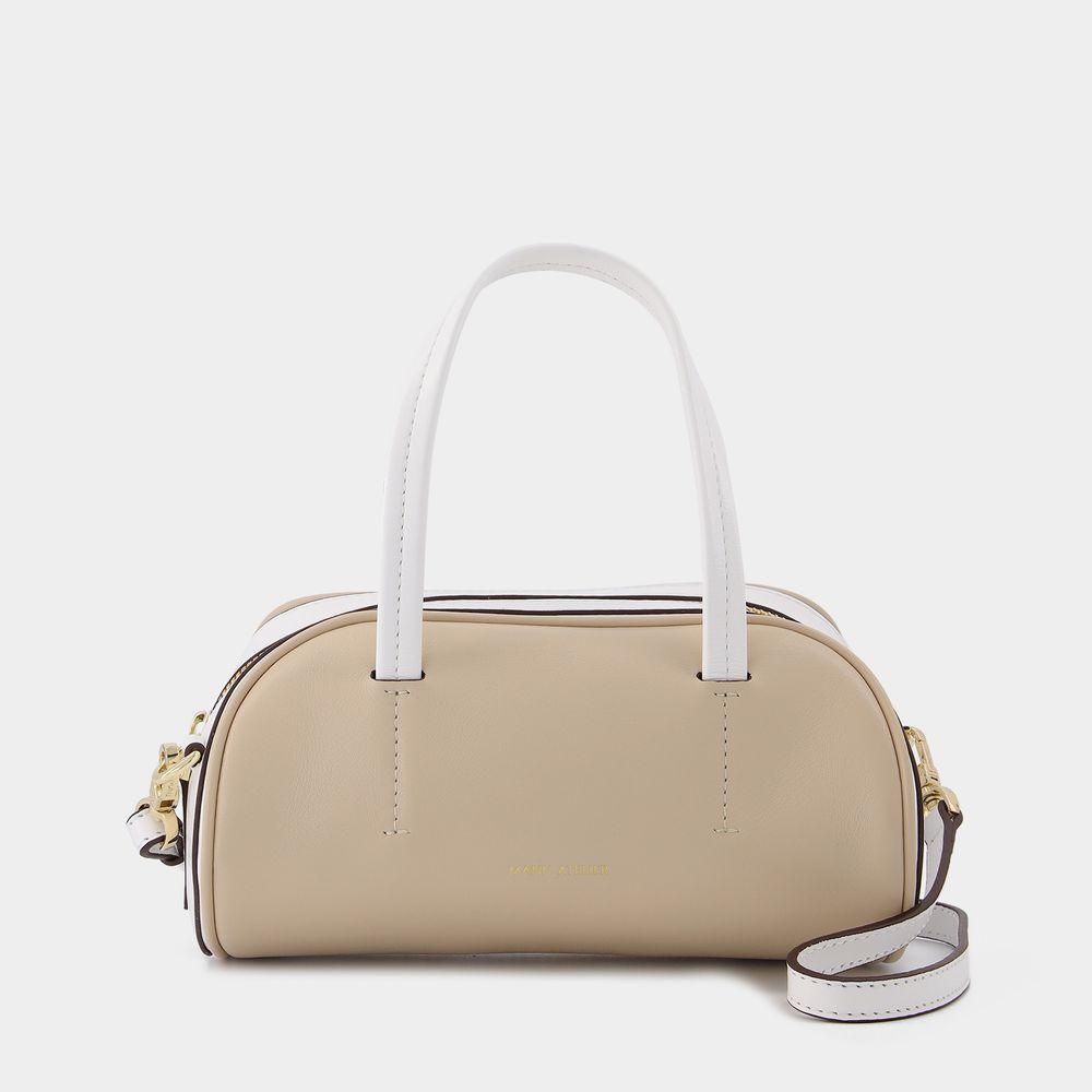 Hourglass Bag in Ivory and White Leather商品第1张图片规格展示