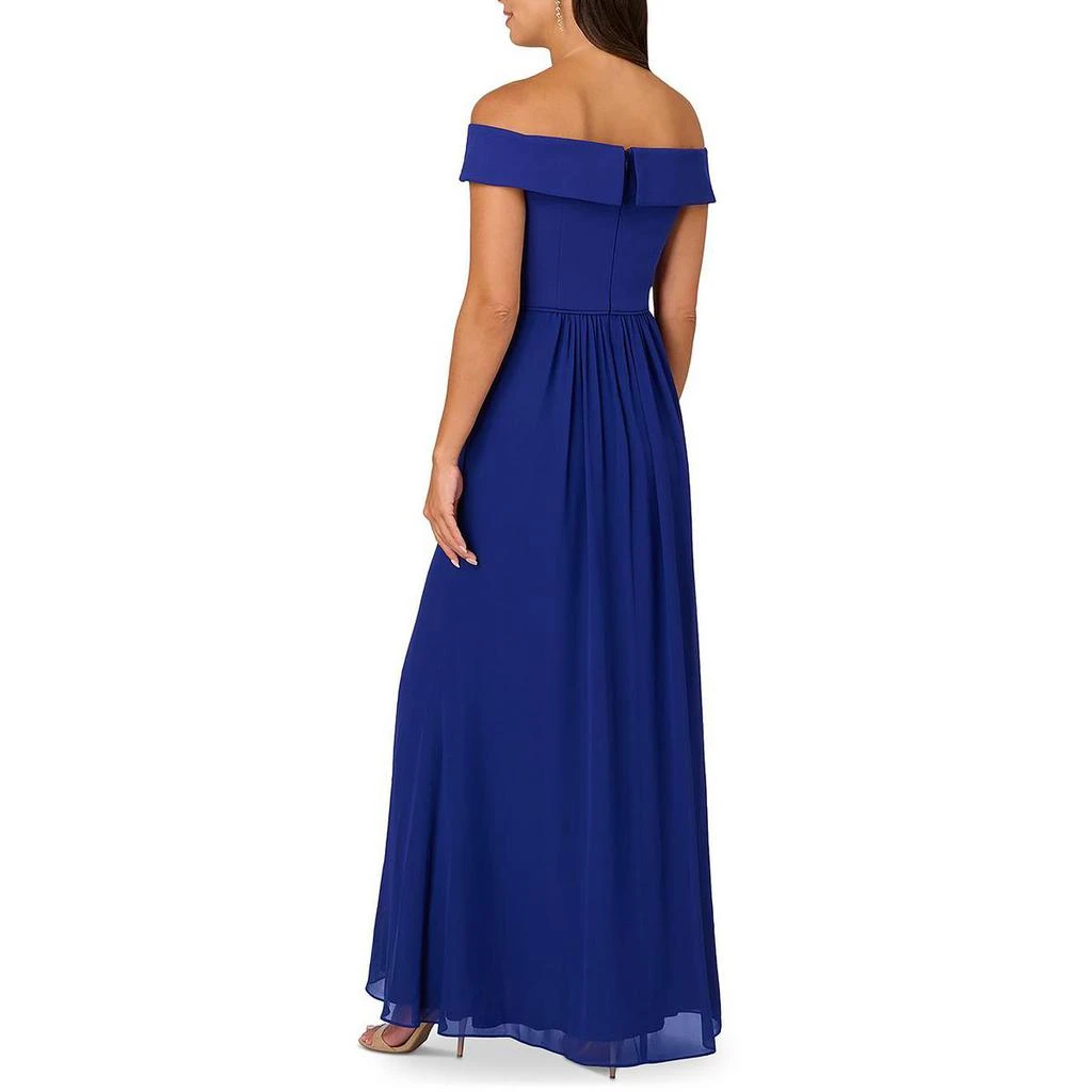 商品Adrianna Papell|Adrianna Papell Womens Chiffon Off-The-Shoulders Evening Dress,价格¥333,第5张图片详细描述