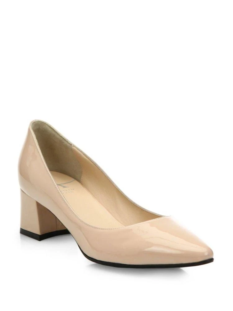 商品Aquatalia|Phoebe Patent Leather Block Heel Pumps,价格¥1186,第1张图片