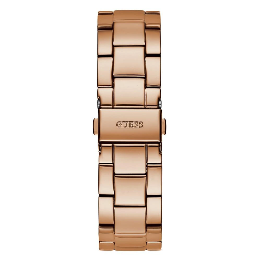 商品GUESS|Women's Rose Gold-Tone Glitz Stainless Steel Bracelet Watch, 39mm,价格¥661,第2张图片详细描述