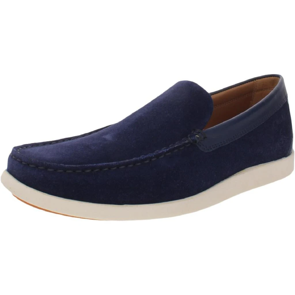 商品Clarks|Unstructured by Clarks Ferius Creek Men's Leather Slip On Moccasin Loafers,价格¥162,第2张图片详细描述
