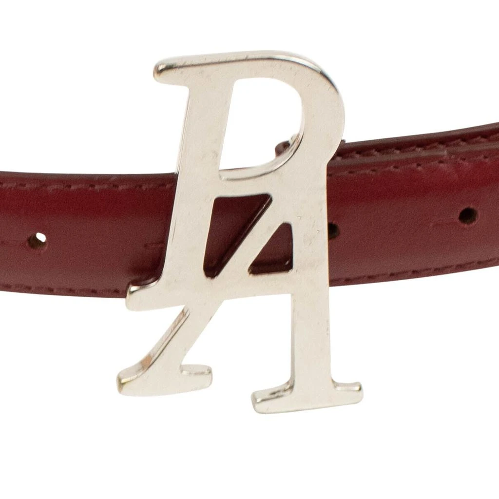 Palm Angels Red Leather Logo Plate Belt 2
