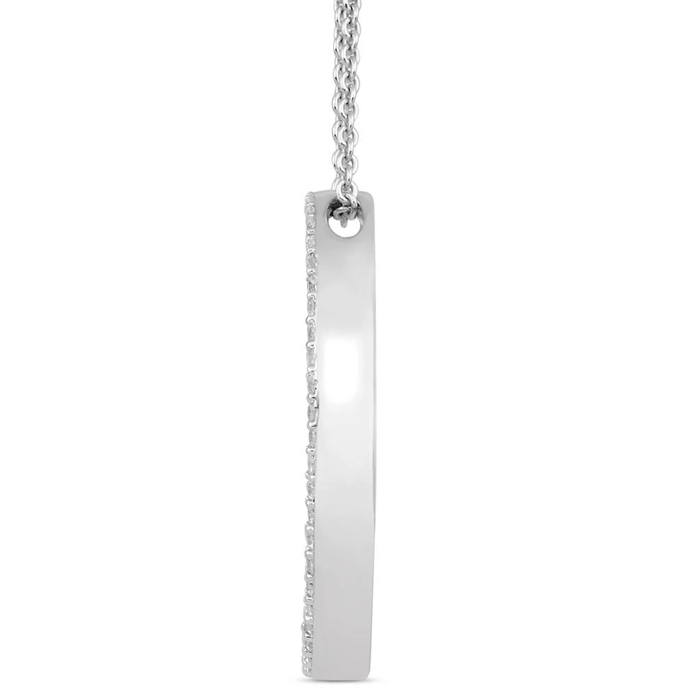 商品Macy's|Diamond Openwork Double Oval 18" Pendant Necklace (1/2 ct. t.w.) in Sterling Silver,价格¥10248,第3张图片详细描述