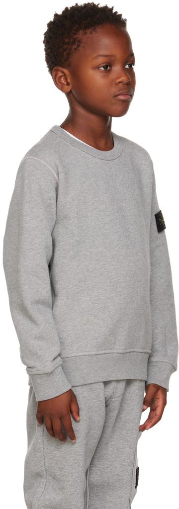 Kids Gray Garment-Dyed Sweatshirt商品第2张图片规格展示