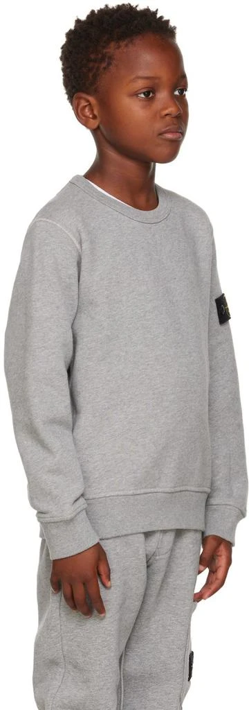 商品Stone Island Junior|Kids Gray Garment-Dyed Sweatshirt,价格¥653,第2张图片详细描述