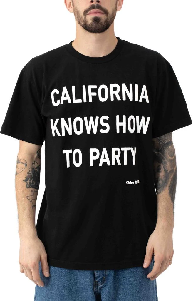 商品Skim Milk|California Knows How T-Shirt - Black,价格¥71,第1张图片